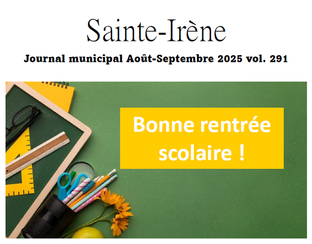 Journal août et septembre 2025