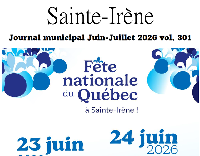 Journal juin et juillet 2026